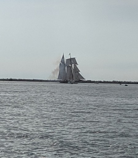Tall Ship in Cleveland firing cannon