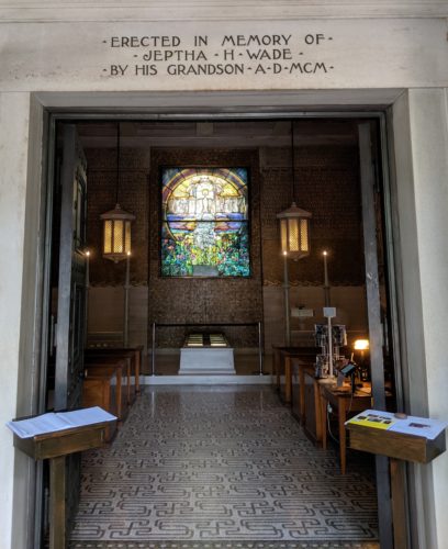 Entrance into Wade Chapel